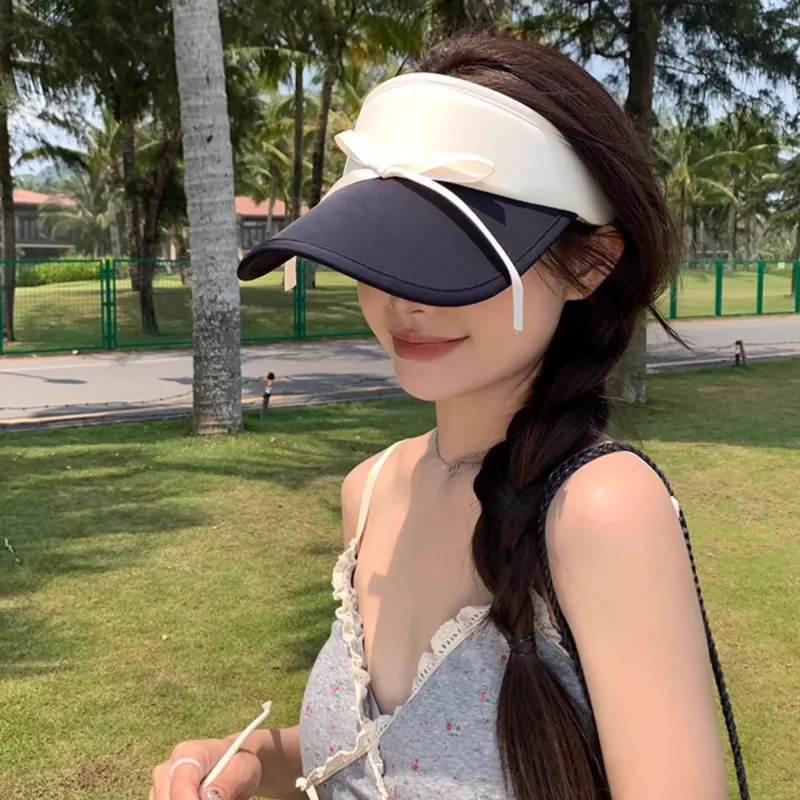 PLAN IN Polyester Sun Protection Hats Women's-5