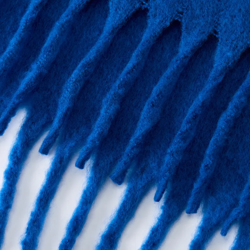 PLAN IN Knit Scarves Unisex-1