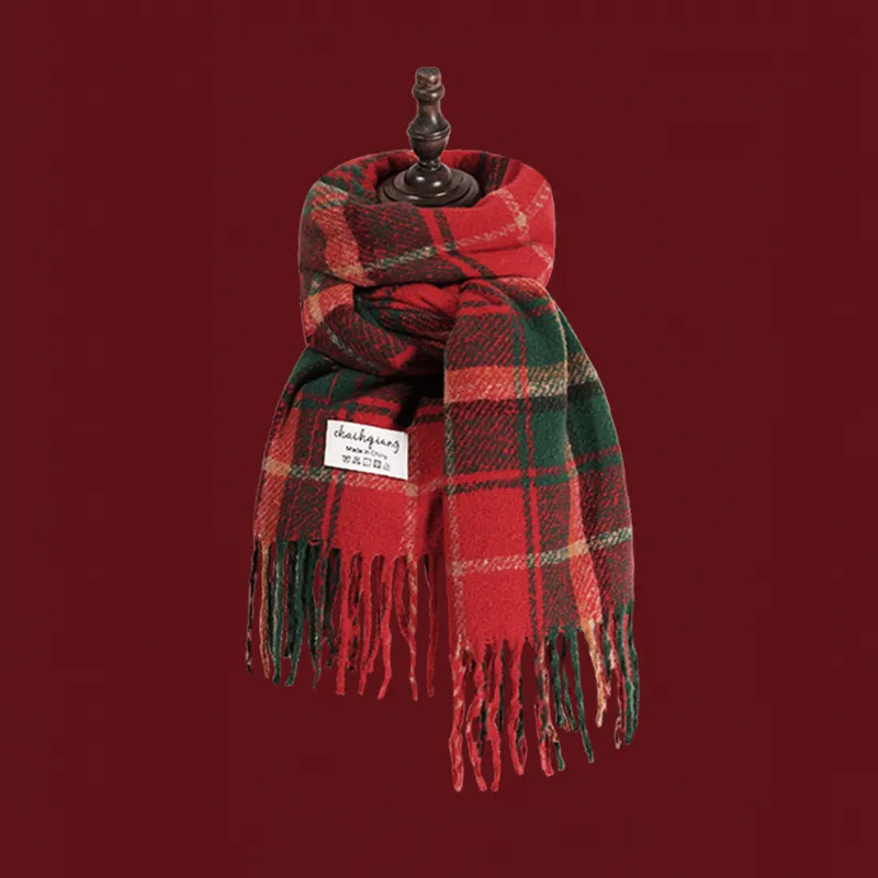 PLAN IN Knit Scarves Unisex-2