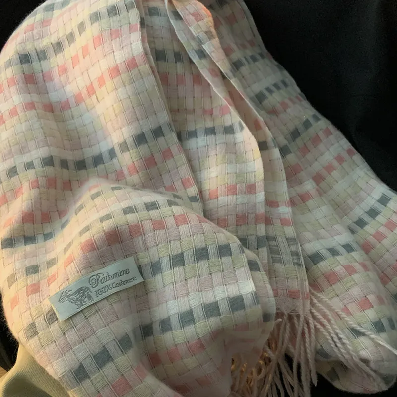 PLAN IN Knit Scarves Unisex-5