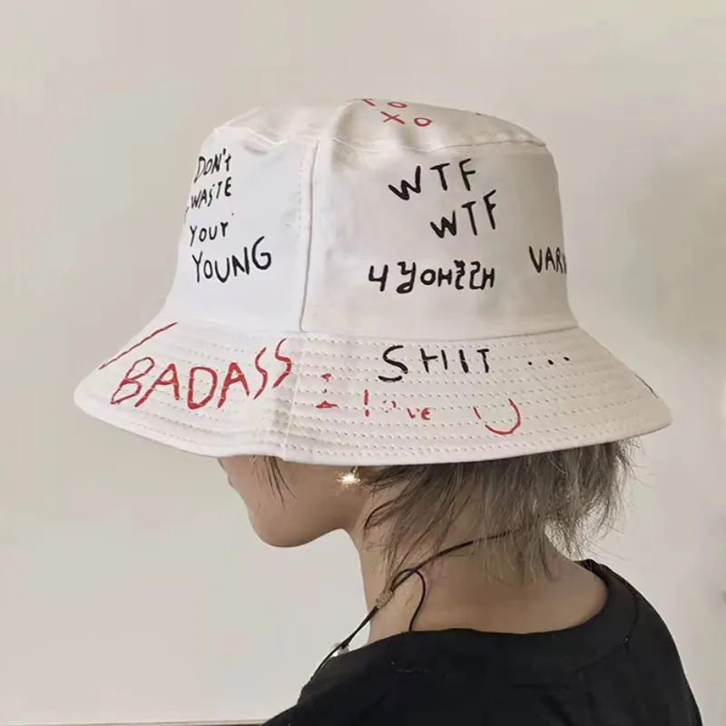 PLAN IN Cotton Bucket Hats Unisex-2