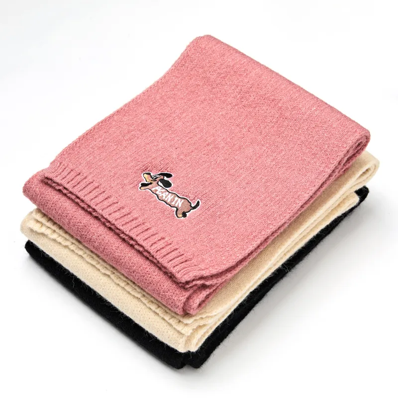 PLAN IN Knit Scarves Unisex-7