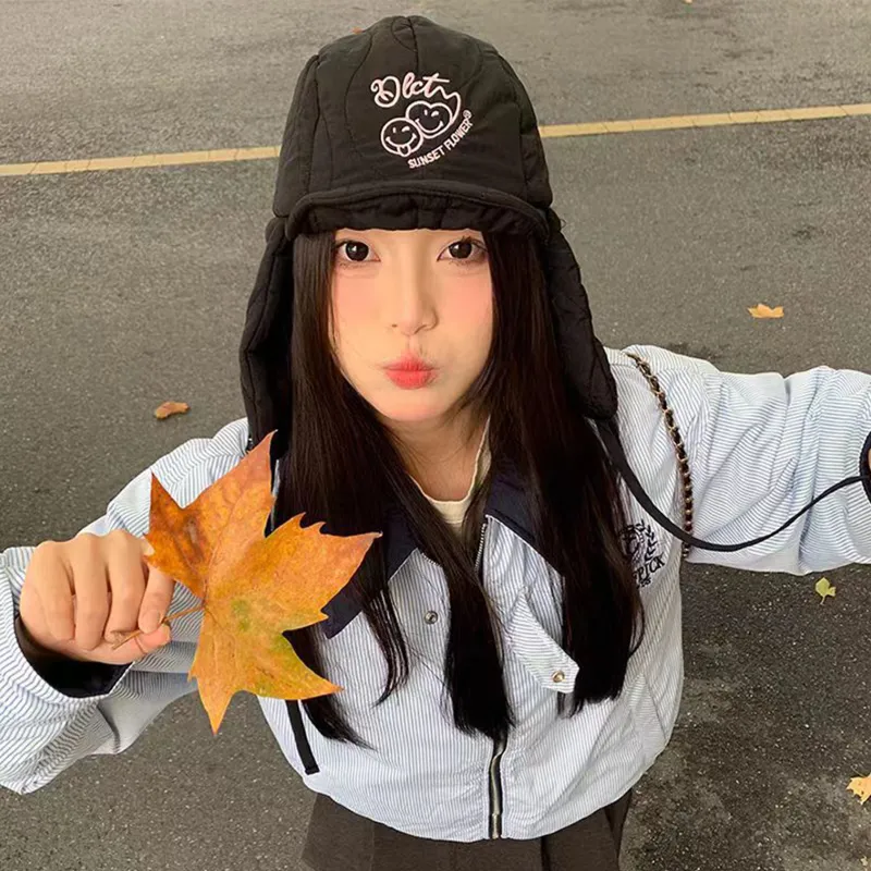 PLAN IN Polyester Trapper Hats Unisex-5