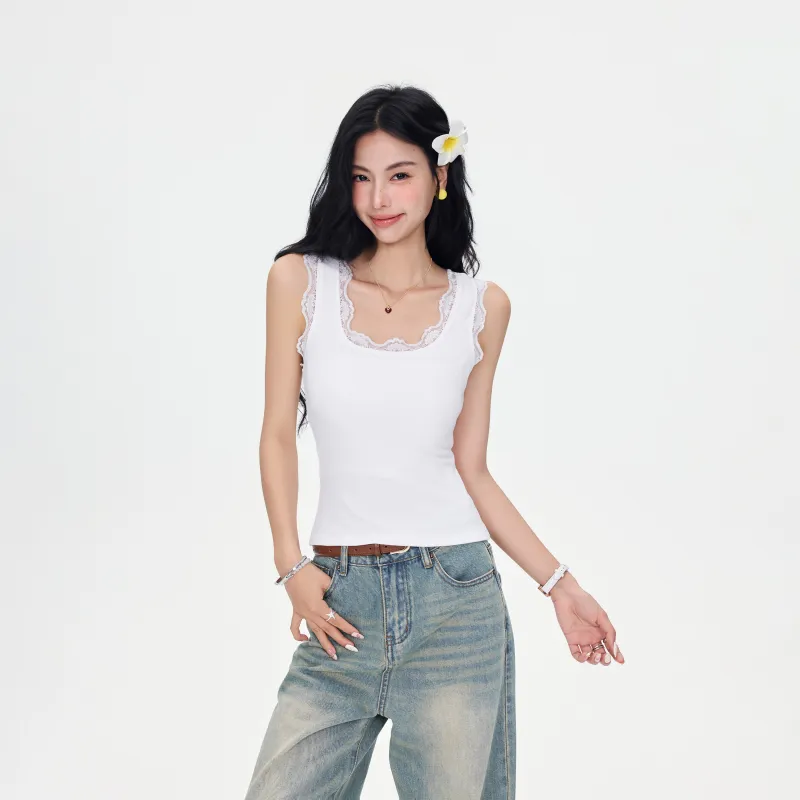 MISS FLY Tank Tops Women's White-2