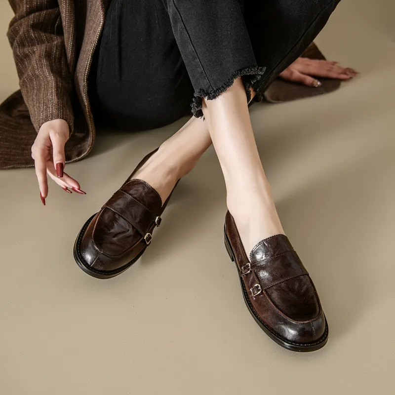 Naiyee Loafers Women's Black/Brown-7