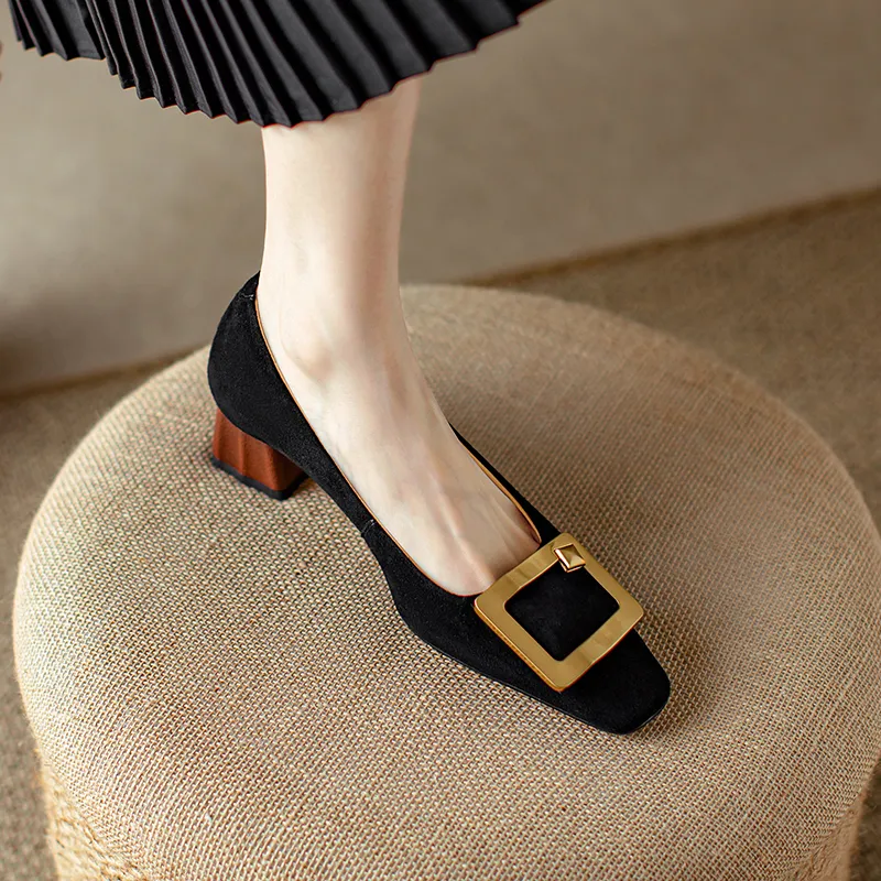 Naiyee Chunky Heel High Heels 4.5cm Women's-5