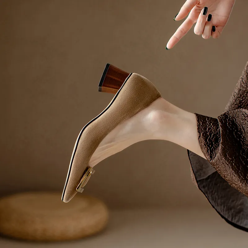 Naiyee Chunky Heel High Heels 4.5cm Women's-20