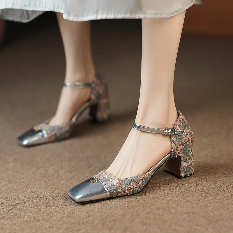 Naiyee Block Heel High Heels 5.5cm Women's-5