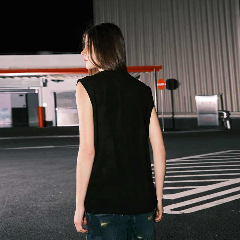 Suamoment Casual Loose Fit Sleeveless Tank Top Unisex-5