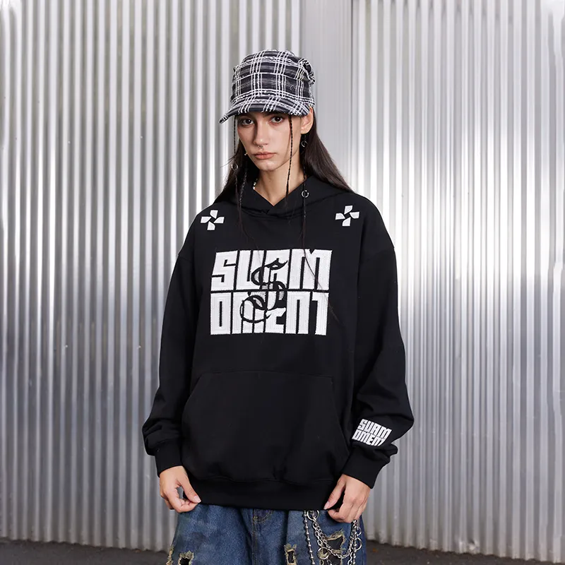 Suamoment Loose Fit Fleece Trendy Versatile Hoodie Unisex-6