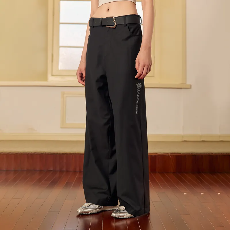 Suamoment Wide Leg Straight Fit Pants Autumn New Arrival Vintage Couple Casual Pants Unisex-2