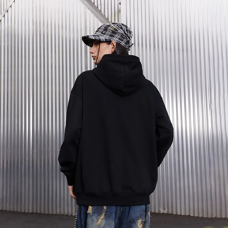 Suamoment Loose Fit Fleece Trendy Versatile Hoodie Unisex-7