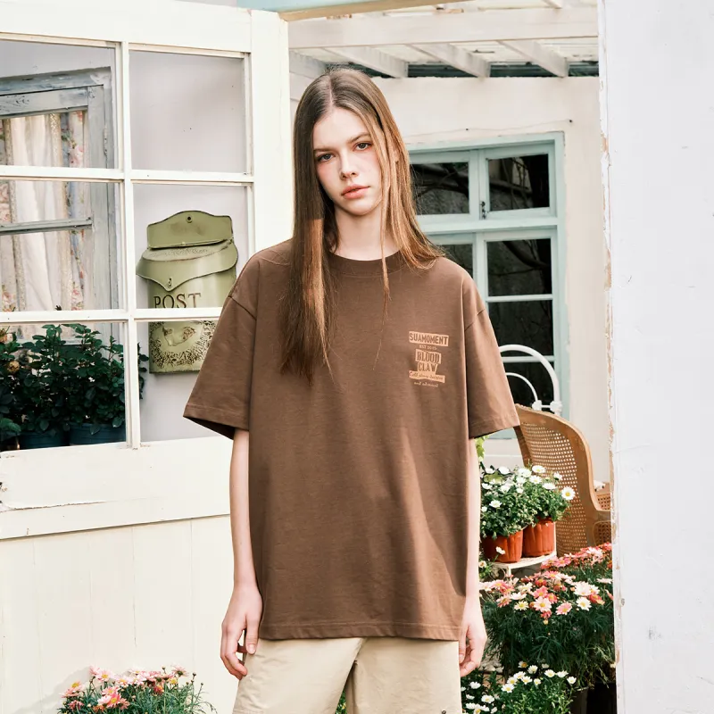 Suamoment Casual Loose Fit T Shirt With Half Sleeves Unisex-7