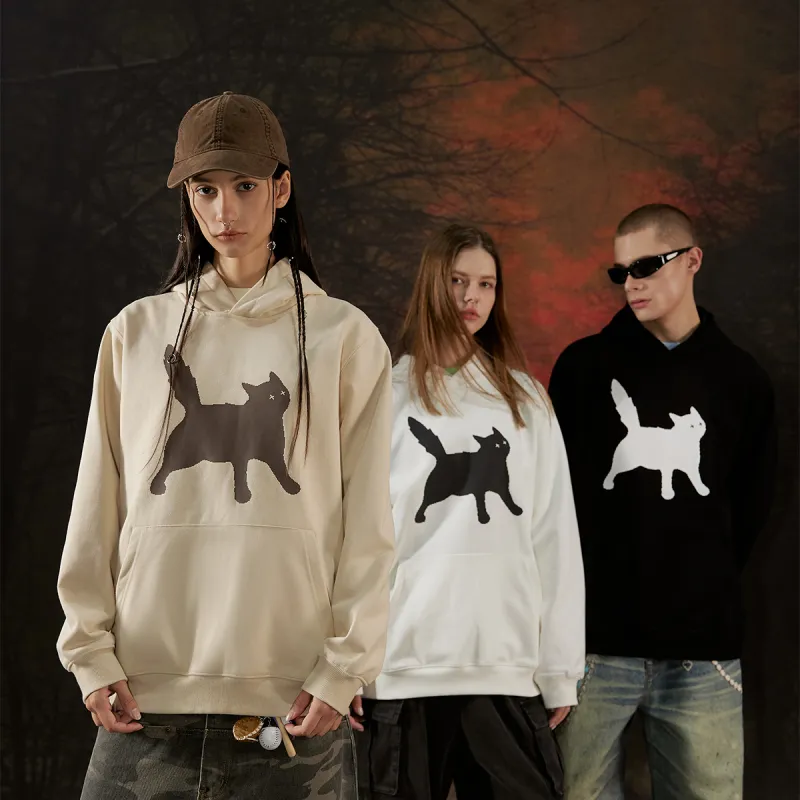 Suamoment Sweatshirt Spring Fall American Casual Loose Fit Hoodie Unisex-10