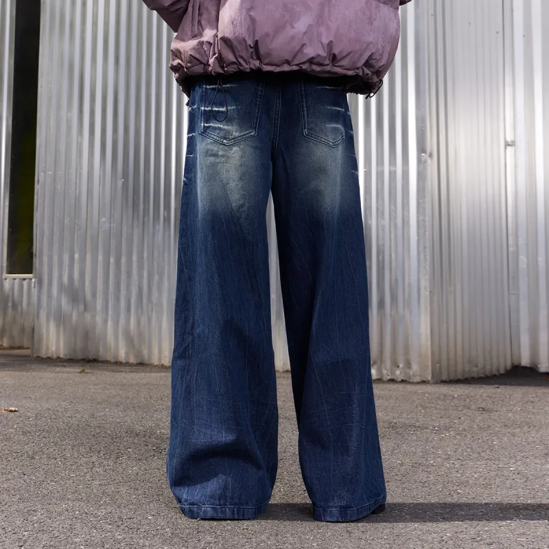 Suamoment Fall And Winter American Vintage Loose Fit Casual Pants Unisex-3