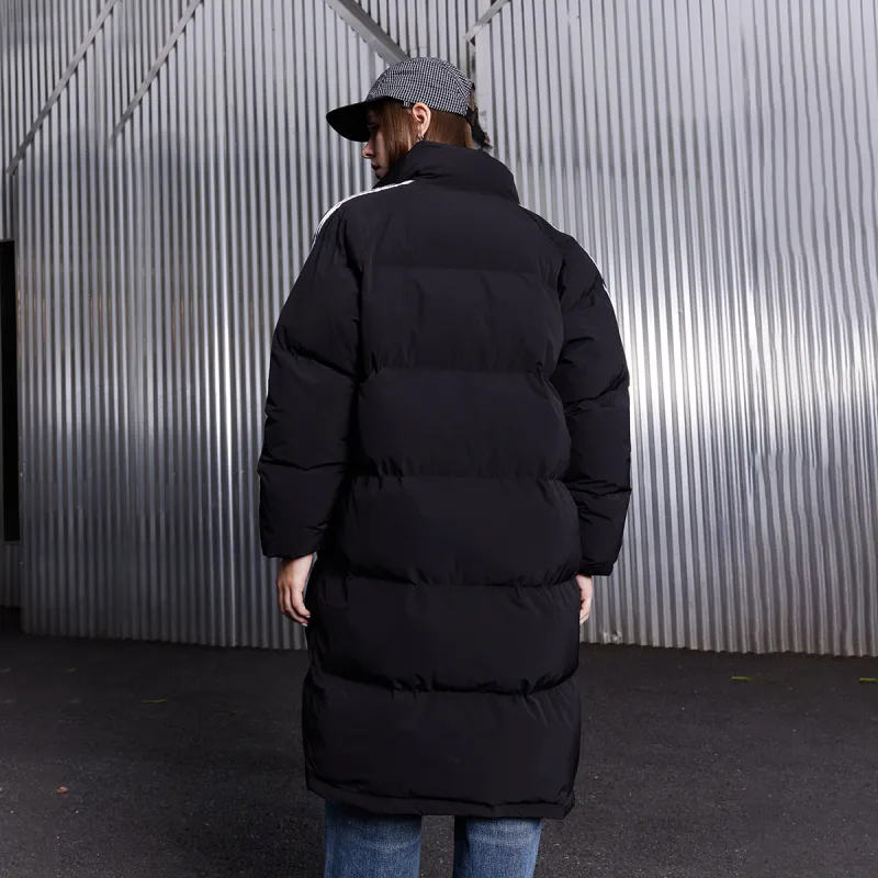 Suamoment White Duck Down Warm Loose Fit Winter Versatile Coat Unisex-3