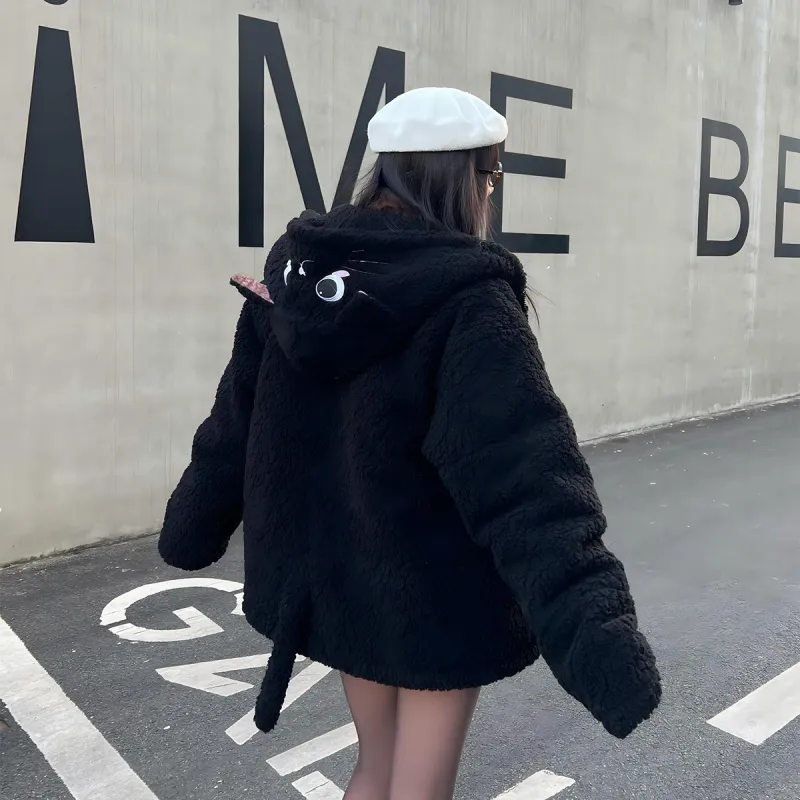 Suamoment Puffer Jacket Fall And Winter Warm Loose Fit Casual Coat Top Unisex-2