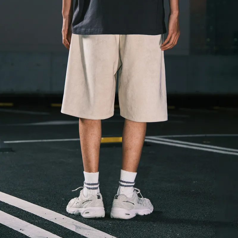 Suamoment Loose Fit Five Button Sports Casual Shorts Unisex-2