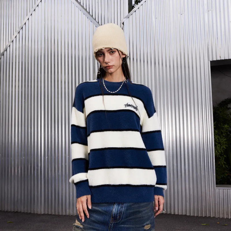 Suamoment Fall And Winter Loose Fit Casual Couple Sweater Unisex-2