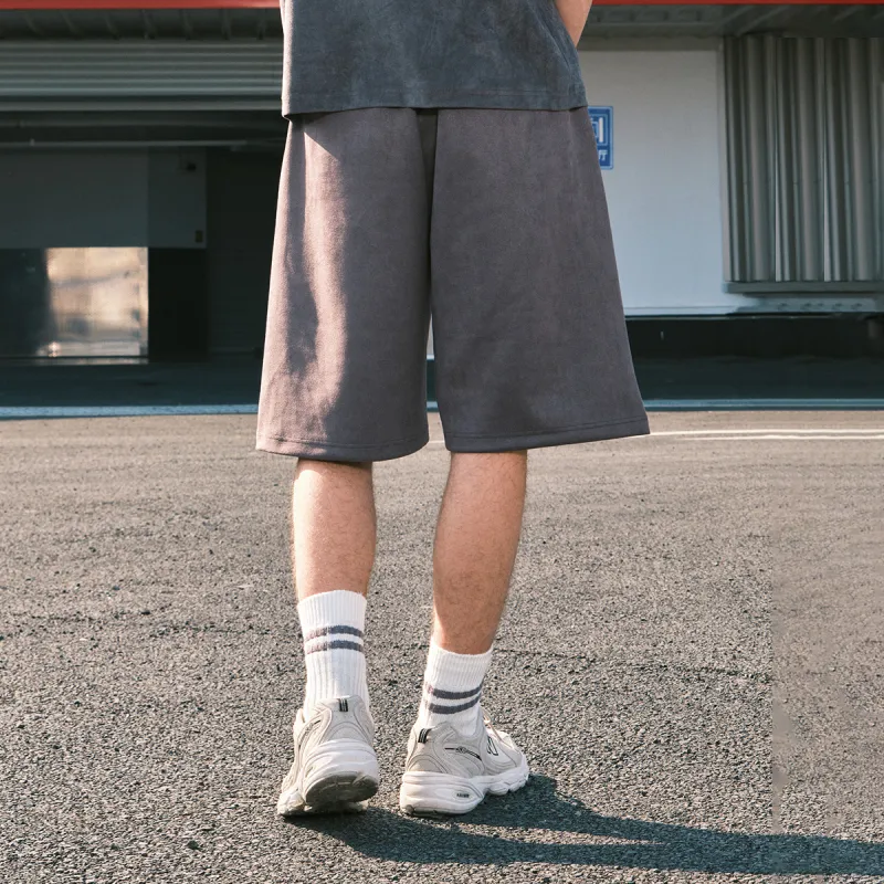 Suamoment Loose Fit Five Button Sports Casual Shorts Unisex-7
