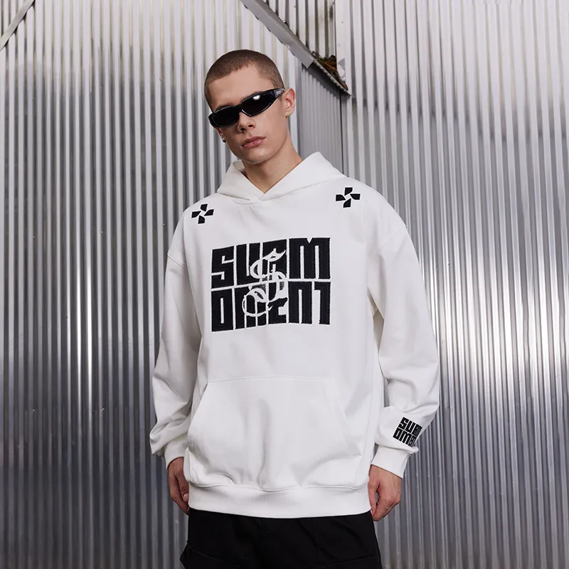Suamoment Loose Fit Fleece Trendy Versatile Hoodie Unisex-2