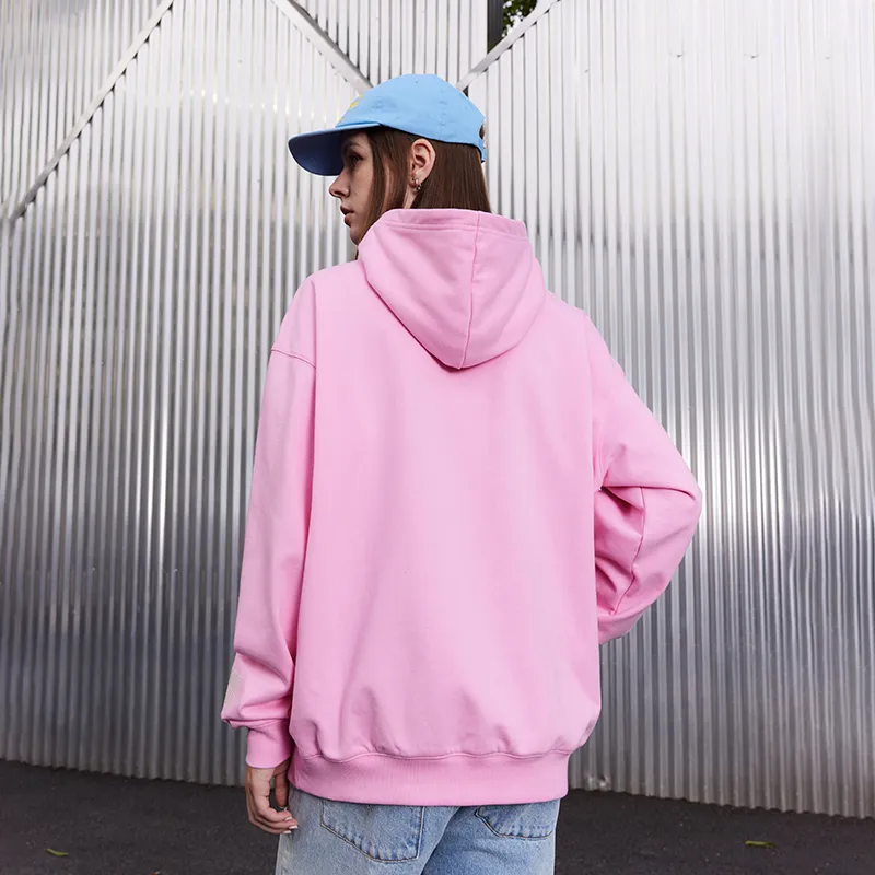 Suamoment Loose Fit Fleece Trendy Versatile Hoodie Unisex-11