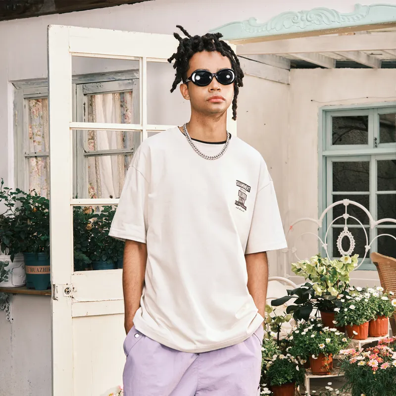 Suamoment Casual Loose Fit T Shirt With Half Sleeves Unisex-11