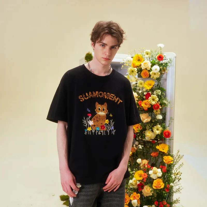 Suamoment Short Sleeved T Shirts Unisex-3