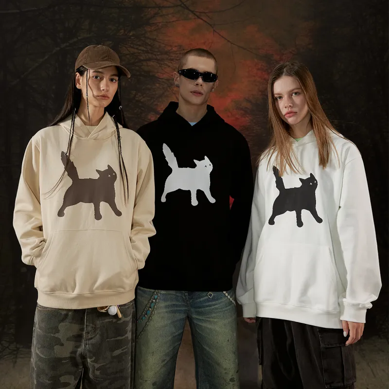 Suamoment Sweatshirt Spring Fall American Casual Loose Fit Hoodie Unisex-2