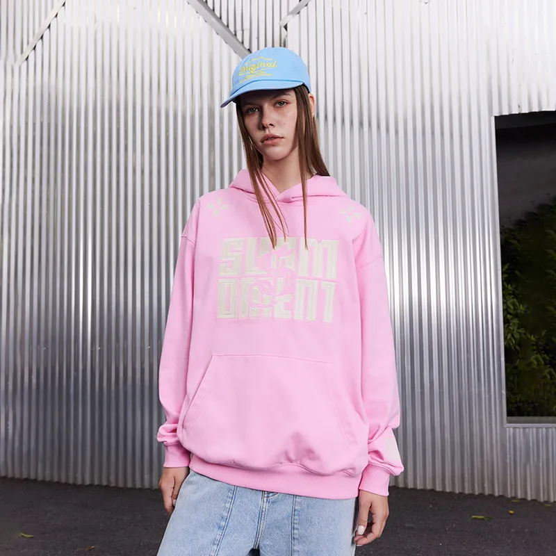 Suamoment Loose Fit Fleece Trendy Versatile Hoodie Unisex-10