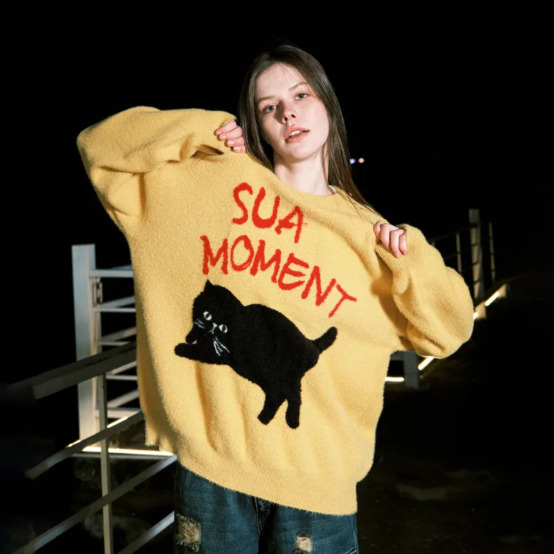 Suamoment Knitted Fabric Tops Unisex-7