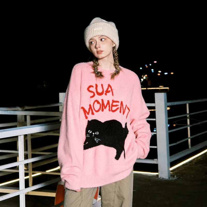 Suamoment Knitted Fabric Tops Unisex-2