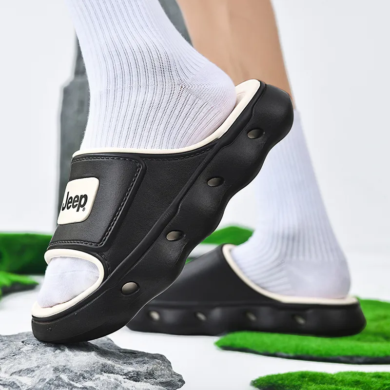 Jeep Quick Dry Slide Slippers Unisex Black-3