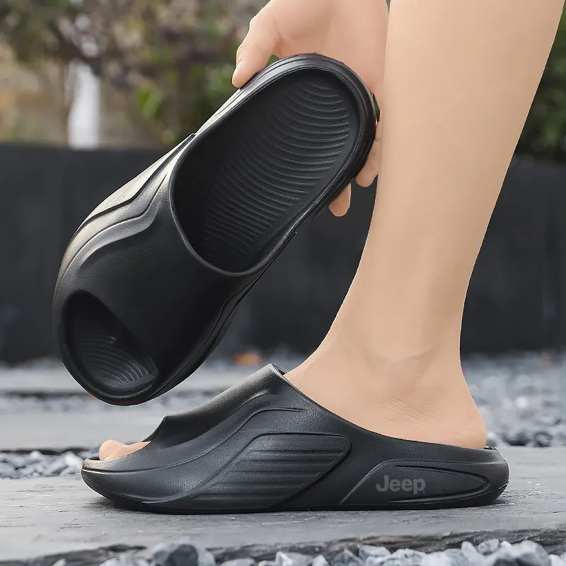 Jeep Slide Slippers Men Black-2