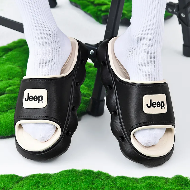 Jeep Quick Dry Slide Slippers Unisex Black-5
