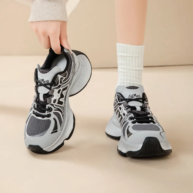 GEMEIQ Cushioning, Slip Resistant, Abrasion Resistant, Breathable Chunky Sneakers Women's-4