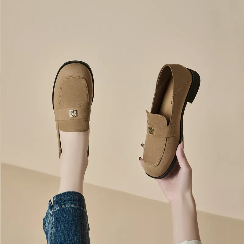 GEMEIQ Loafers Women's Yellow Brown/Coffee-2