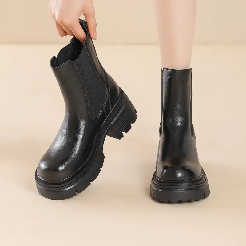 GEMEIQ Crew Chelsea Boots Women's Black-3