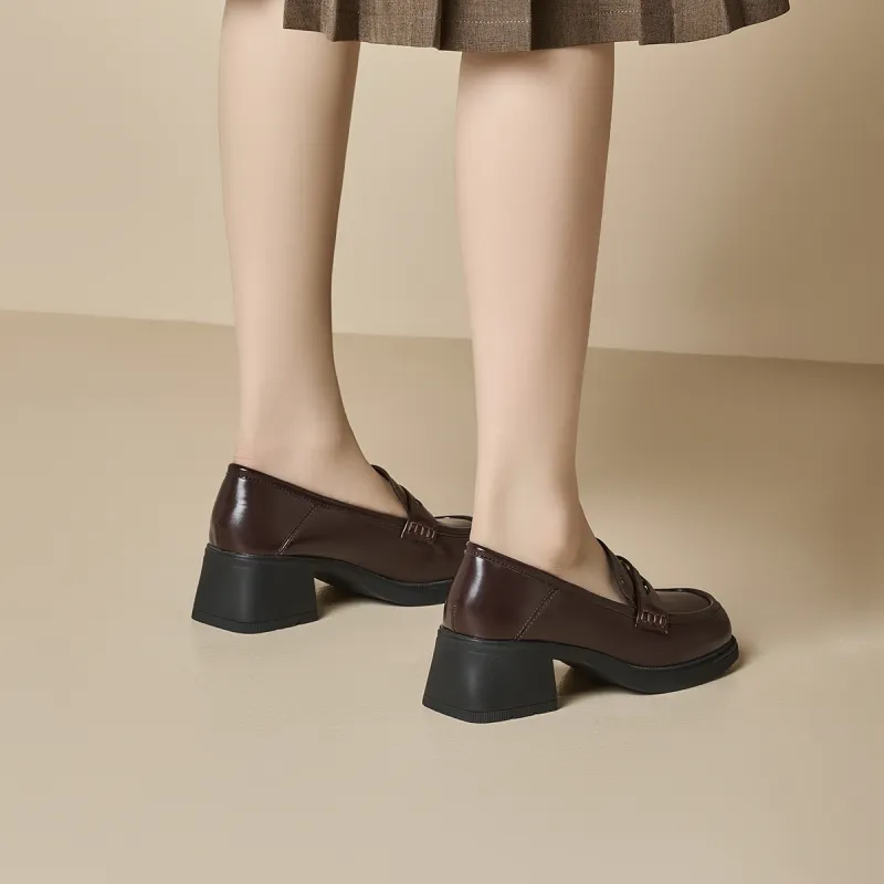 GEMEIQ Loafers Women's Low Top Black/Red Brown-15