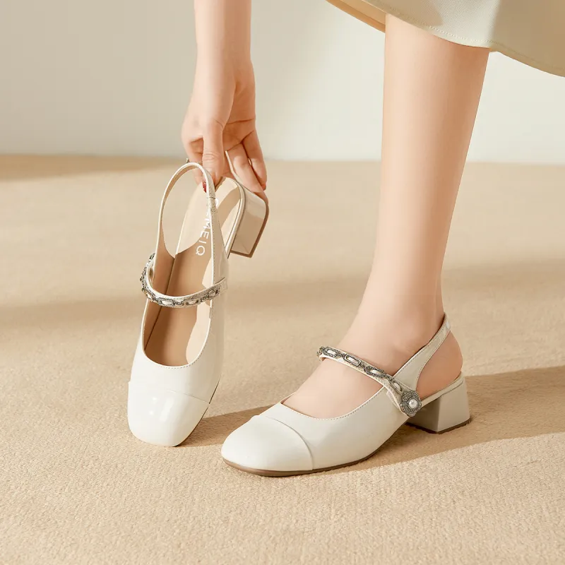 GEMEIQ Chunky Heel High Heels Women's-10