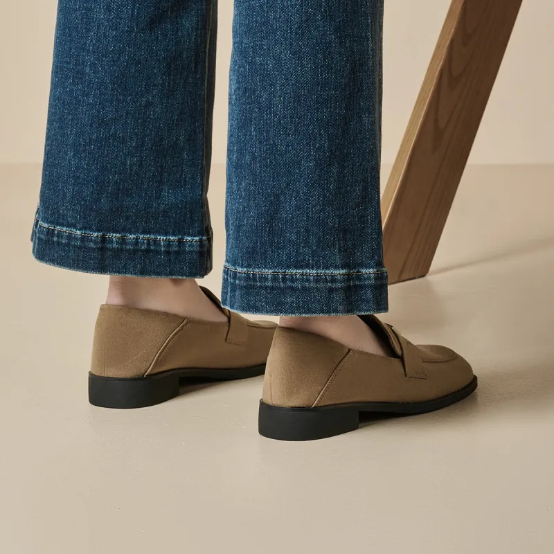 GEMEIQ Loafers Women's Yellow Brown/Coffee-4