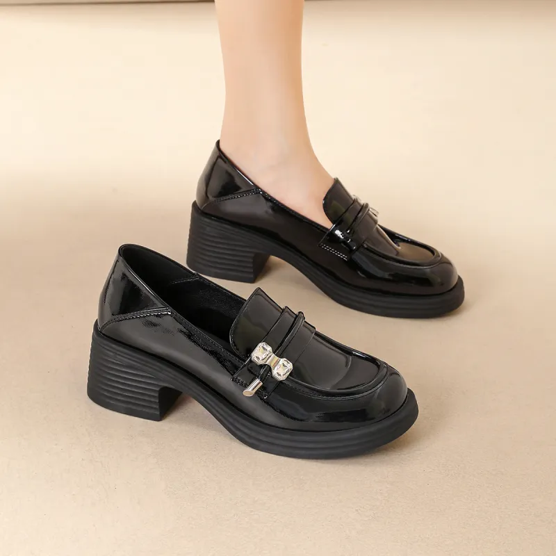 GEMEIQ Block Heel High Heels 5.5cm Women's-5