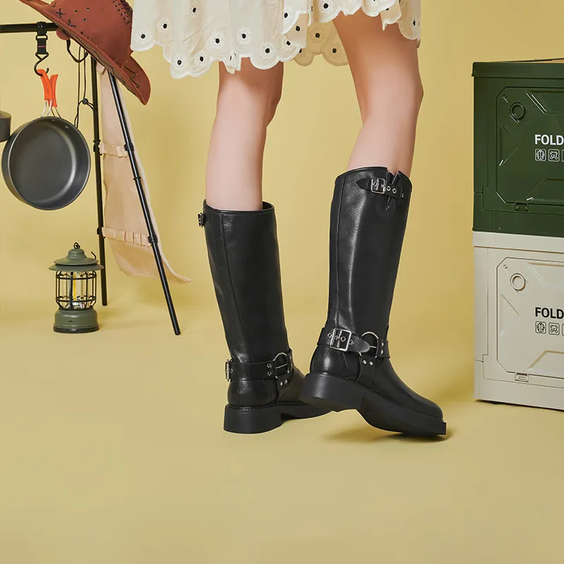 GEMEIQ Knee high Boots 4cm Women's-3