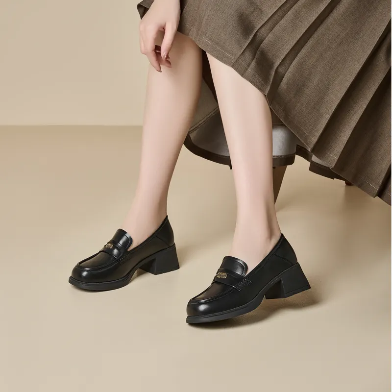 GEMEIQ Loafers Women's Low Top Black/Red Brown-6