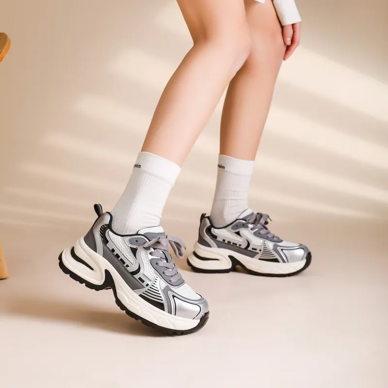 GEMEIQ Cushioning, Wear Resistant Low Top Chunky Sneakers Women's-3