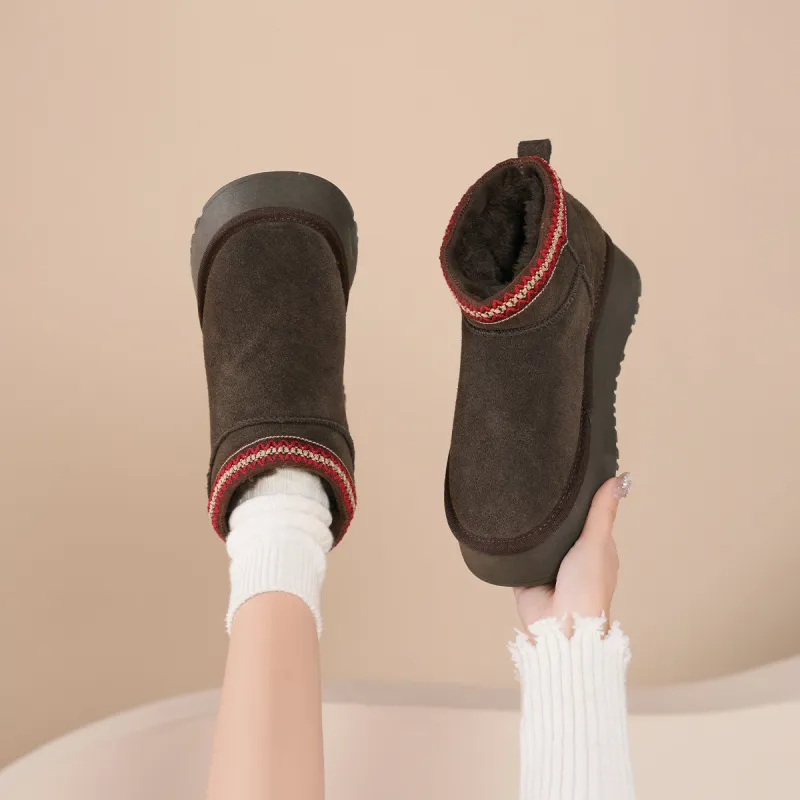 GEMEIQ Snow Boots Women's Camel/Coffee-11