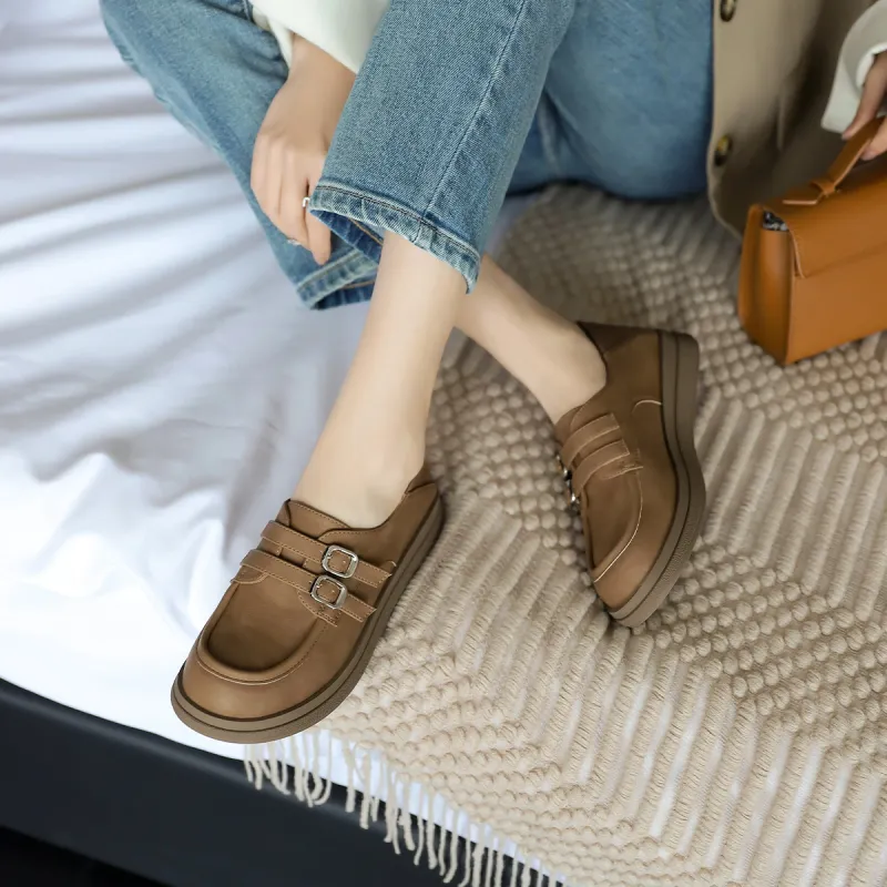 GEMEIQ Loafers Women's Beige/Milk Tea-10