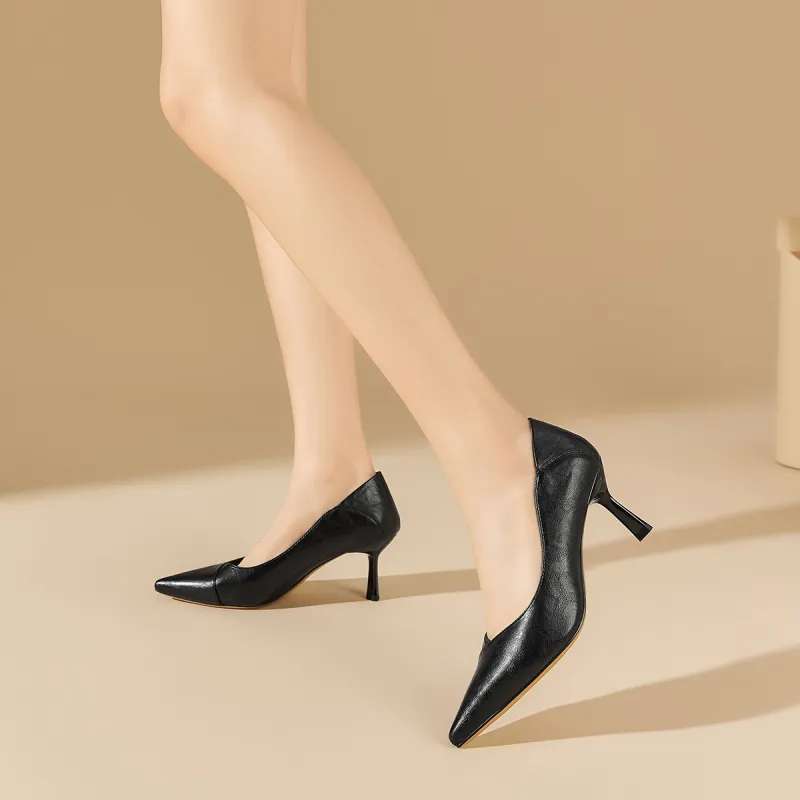 GEMEIQ Slim Heel High Heels 7cm Women's-3