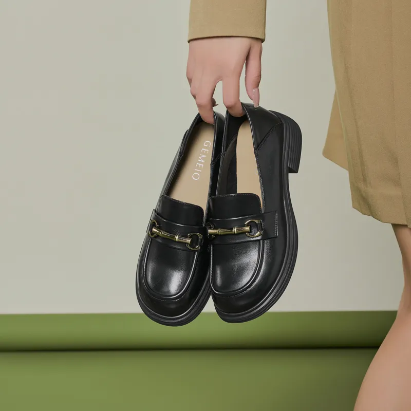 GEMEIQ Loafers Women's Black/Khaki-3