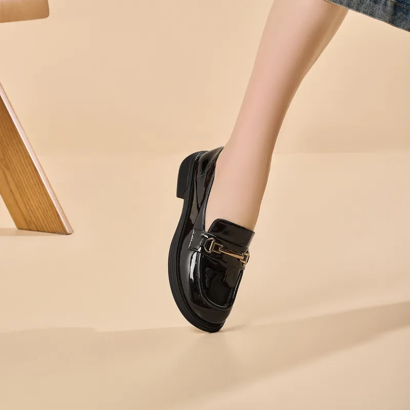 GEMEIQ Loafers Women's Black/Beige-4
